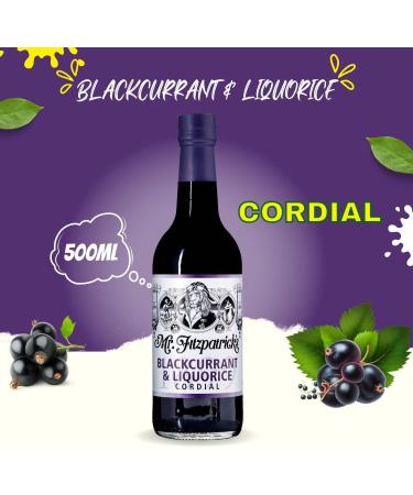 Mr Fitzpatricks Cordial Pick N Mix - Choose From Bottle with 12 Flavours - Sarsaparilla Strawberry & Kiwi Sour Cherry Grape & Hibiscus Blackcurrant & Liquorice and Many more - Pack of 2 x 500ml 500 ml (Pack of 2) - Buy Online on SooperMarket.com