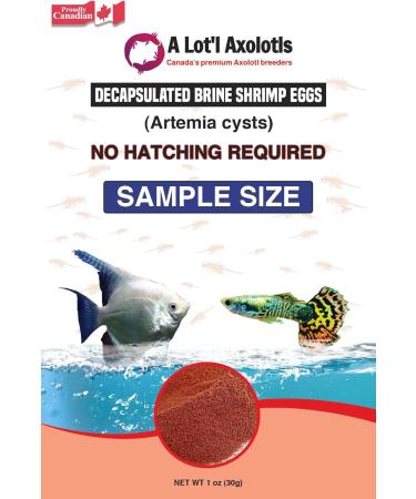 A Lot'l Axolotls - Decapsulated Brine Shrimp Eggs Non-Hatching - BBS Artemia Cyst - Fish/Fry Food - Mini/Sample Size - 30 g / 1 Oz - Buy Online on SooperMarket.com