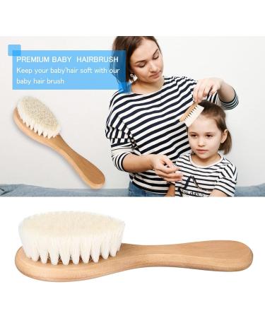 Organic Wooden Baby Hair Comb with Natural Goat Bristles - Gentle Head Massage and Grooming Handle | Ideal Baby Registry Gift - Buy Online on SooperMarket.com