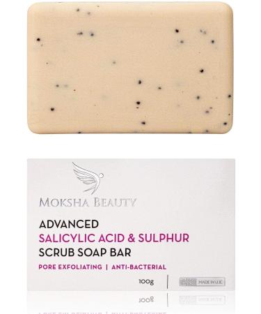 Sulphur Soap Bar with Advanced Salicylic Acid - 100g | Made In U.K | Paraben and Cruelty Free - Buy Online on SooperMarket.com