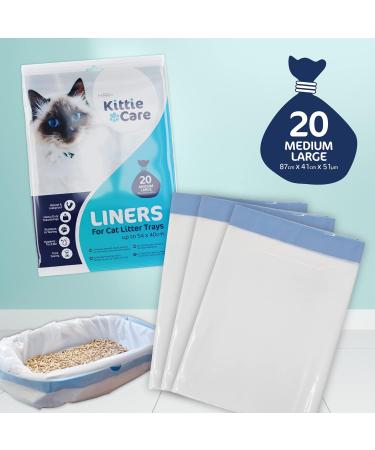 Pack of 20 M/L Kittie Care Cat Litter Liners for Medium and Large Boxes - Buy Online on SooperMarket.com