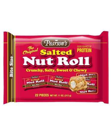 Pearsons Salted Nut Roll Bite Size 22 Pieces 11oz.