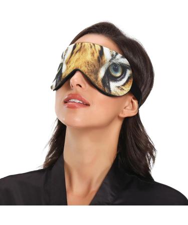 Haskirky Light Blocking Eye Mask | Breathable & Adjustable for Men and Women | Perfect for Travel, Yoga, Meditation, Office, Deep Sleep | Tiger Eyes Design - Buy Online on SooperMarket.com