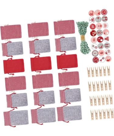 Anneome 1 Set Christmas Storage Bag Calendar Christmas Hanging Bags Pendant Bags Christmas Bag Drawstring - Buy Online on SooperMarket.com
