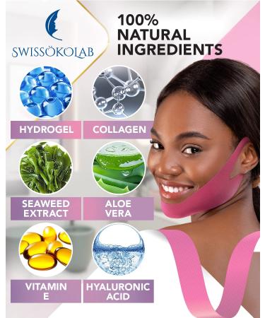 Double Chin Reducer V Line Lifting Mask + Slimming Face Strap | Contour & Tighten Chin V Up | Reusable Bandage Patch - Buy Online on SooperMarket.com