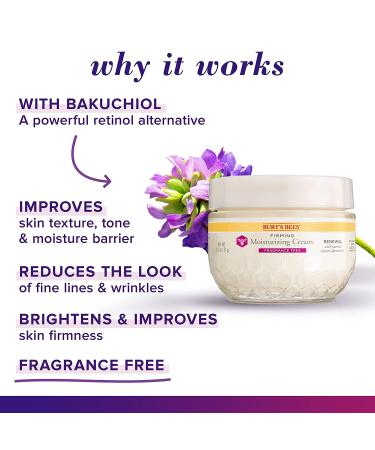 Burt's Bees Retinol Alternative Face Cream - Firming, Moisturizing & Fragrance-Free - 1.8 Oz All-Natural Skincare - Buy Online on SooperMarket.com