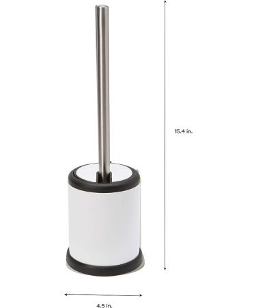Bath Bliss Bowl Holder with Self Closing Lid - Space Saver, Deep Cleaning, Finger Print Proof Finish - Hygienic Toilet Brushes - White (1 Pack) - Buy Online on SooperMarket.com