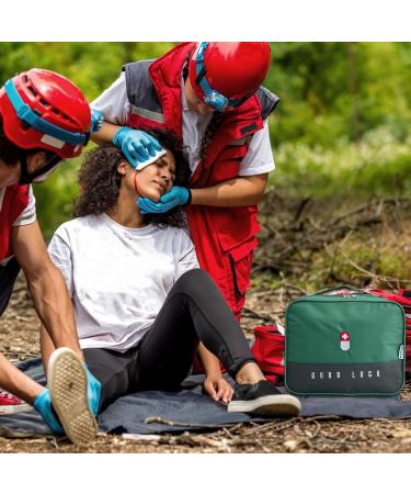 Large Capacity Waterproof Medicine Bag - Portable First Aid & Emergency Travel Pharmacy Bag (Green) - Ideal for Home Office & Travel - Buy Online on SooperMarket.com