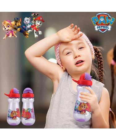 Shop 2x Paw Patrol Skye Water Bottles - BPA-Free 340ml Purple Sports Bottle with Straw for Kids Perfect for School & Picnic - Buy Online on SooperMarket.com