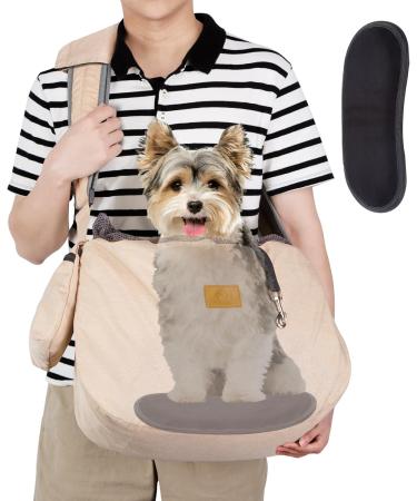 Ownpet Large Dog Carrier Bag - Sling Design for Dogs up to 11kg - Adjustable Shoulder Pads - Perfect for Outdoor Adventures - Beige - Buy Online on SooperMarket.com