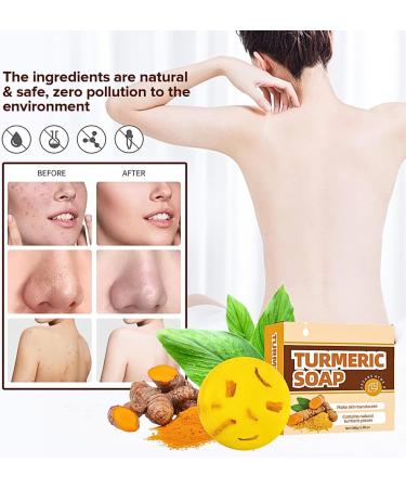TBeautfave Turmeric Soap Natural Soap for Face & Body Organic Soap Turmeric Brightening Soap Handmade Soap Bar for for Acne & Dark Spots Moisturizing Deep Cleansing Erase Fine Lines - Buy Online on SooperMarket.com