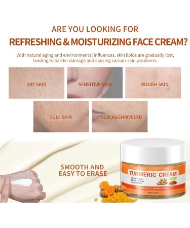 Turmeric Face Cream - Anti AgingCream For Radiant&Glowing Skin - Dark Spot Corrector Age Spot Remover Anti Aging - Natural Turmeric Cream Skin Care - Buy Online on SooperMarket.com