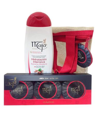 Maja Gift Set (3 x 3.5 Oz. Soaps & Body Lotion 13.5 Oz.) With Free Carrying Case