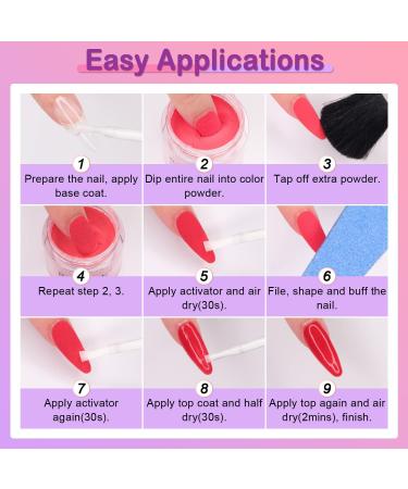 REDNEE 39pcs Dip Powder System Starter Kit - Easy Application for Nail Art Manicure Salon or Home DIY - RE18 Party Queen Collection - Buy Online on SooperMarket.com