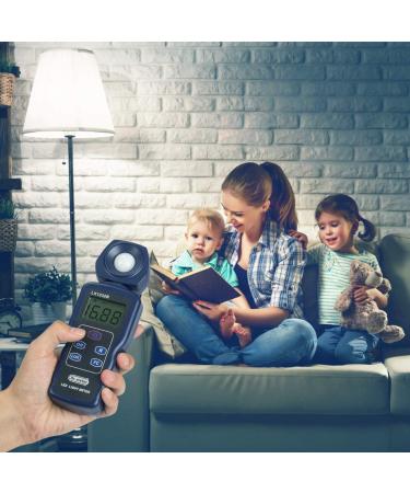 Dr.meter Professional LED Light Meter with 0-200,000 Measuring Ranges and Rotatable Detector - Buy Online on SooperMarket.com