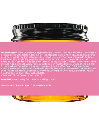 Leven Rose Coffee Eye Lift Cream - 100% Natural Anti-Aging Solution | Reduce Puffiness, Dark Circles, and Wrinkles | Deep Hydrating and Firming Formula - 1 oz - Buy Online on SooperMarket.com