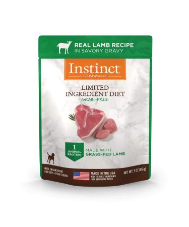 Instinct Limited Ingredient Dog Food Topper, Limited Ingredient Diet Natural Grain Free Wet Dog Food Topper Lamb 3 Ounce (Pack of 24)