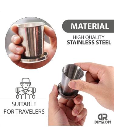Camping Collapsible Metal Shot Glass Keychain - Portable Telescoping Mug (75ml) - Buy Online on SooperMarket.com