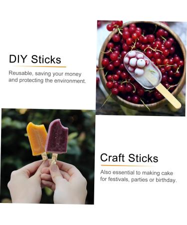 STOBOK 20pcs Ice Cream Stick Silicone Molds Popsicle Sticks for Crafts Jumbo Lollipop Diy Mold Giant Cake As Shown 7X1CM - Buy Online on SooperMarket.com