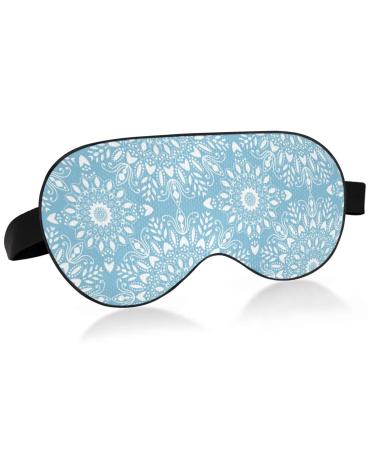 Haskirky Light Blocking Eye Mask Breathable and Adjustable Adult Men and Women Travel on Business Trips Yoga Meditation Light Smooth Comfortable Eye Mask Office Deep Sleep Goodies Medallion Floral