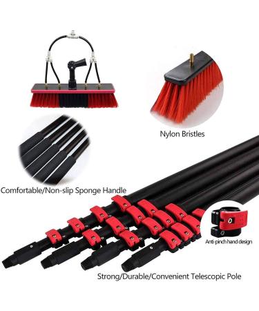 Window Cleaning Pole 4-12M Truck Washing Brush with Pole System for Window Cleaning Photovoltaic Panel Cleaning Trucks Cleaning Conservatory Roof/12Ft/3.6M 35cm Brush Head 4M/13FT - Buy Online on SooperMarket.com
