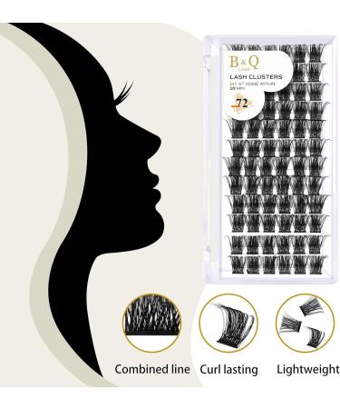 72 D Curl B&Q Lash Clusters | Natural DIY Eyelash Extensions | D-12mm B 07 - Buy Online on SooperMarket.com