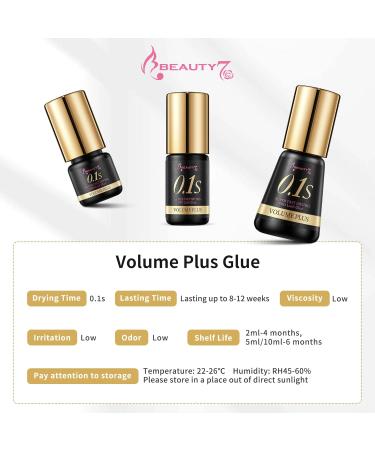 Volume Plus Eyelash Black Glue 0.1 Second Fast Drying for Individual Lash Extensions (5ml) - Buy Online on SooperMarket.com