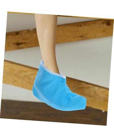 HAPINARY 1 Pair Waxed Cotton Footmuffs Paraffin Wax Hydrating Foot Mask Foot Covers Paraffin Bath Bags Wax Bath Foot Liners Moisturizing Socks Foot Spa Wrapping Cover Wax Booties Polyester 26.50X19.00X1.00CM Blue - Buy Online on SooperMarket.com