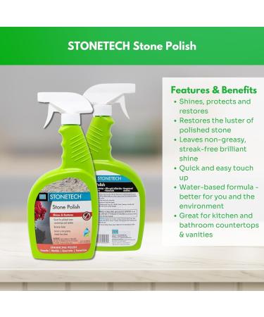 Professional Stone Polish Spray - Effortless Shine & Protection for Marble Granite Quartzite & Travertine - Stonetech Ready to Use - Buy Online on SooperMarket.com