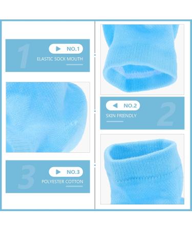 Beaupretty Heel Protection Moisturizing Socks - Spa Gel Heel Sockets & Moisture Gel Socks for Women with Nuis Blue Elevator Insoles - Buy Online on SooperMarket.com