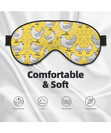Yellow Chicken Soft Sleep Eye Mask | Breathable Eye Patch for Women | Ideal for Travel & Relaxation - Buy Online on SooperMarket.com