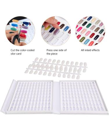 Noverlife Professional 216 Nail Colors Chart - White | Nail Gel Polish Display Booklet for Salon Nail Design | Color Swatches Practice Card Design Board - Buy Online on SooperMarket.com