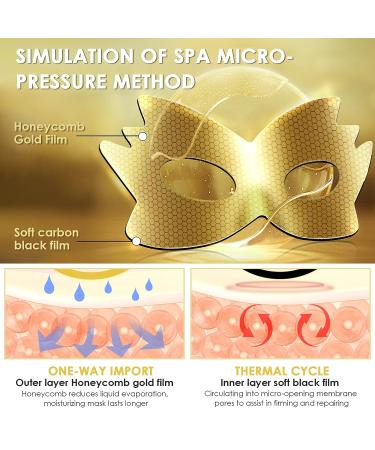 24k Gold Eye Masks - Under Eye Patches for Dark Circles and Puffiness - Honeycomb Eye Treatment Mask - Skincare for Adults Women Men Kids - 8 PCS - Buy Online on SooperMarket.com