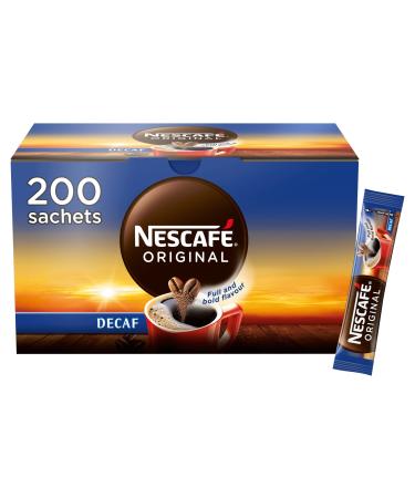 NESCAF Original Decaf Instant Coffee Sachets - 200 x 1.8g Sticks