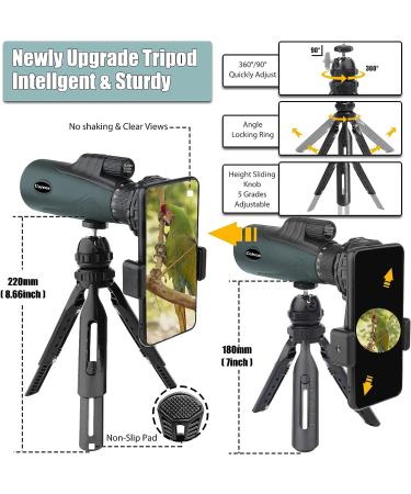 10-30x50 Monoculars for Adults High Powered  Monocular Telescope with Smartphone Adapter  HD Monocular for Bird Watching  Hunting and Camping - Buy Online on SooperMarket.com