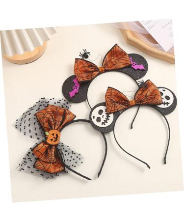 Gogogmee Bow-knot Headdress Costume for Halloween Funny Headbands Pumpkin Hairband Lace Bow Hair Hoop Bat Costume Masquerade Party Boppers Halloween Decoration Carnival Hair Band Cloth - Buy Online on SooperMarket.com