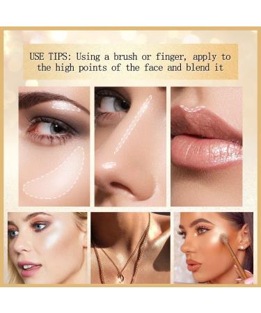 LSxia 12 Colors Face Highlighter Palette - White Glitter Bronzer & Highlighter for Lasting Shimmer - Body Illuminator Makeup - 07 - Buy Online on SooperMarket.com