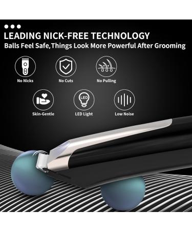 Body Hair Trimmer for Men | Waterproof Electric Groin Shaver with LED Light - Male Grooming Kit - Buy Online on SooperMarket.com