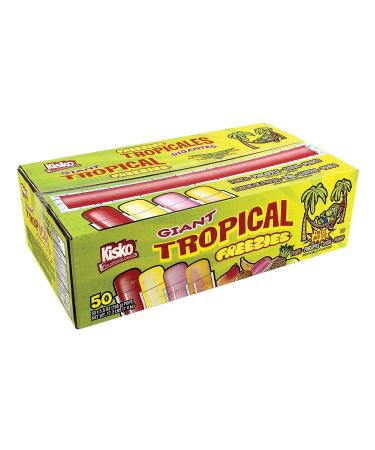 Kisko Giant Tropical Freezies 5.5 Oz, 50 Count