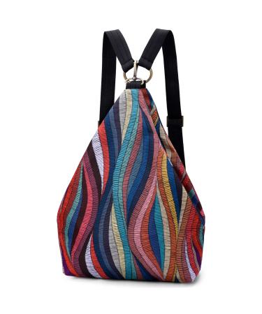 Black Butterfly Premium Backpack for Women Bohemia Style Casual Daypack Backpack Fashion Light and Small (00-multicolor)