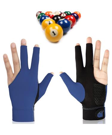 Hayaww 3 Finger Snooker Gloves Billiard Pool Cue Gloves Billiard Non Slip Billiard Glove Billiard Pool Gloves Left Hand Wear