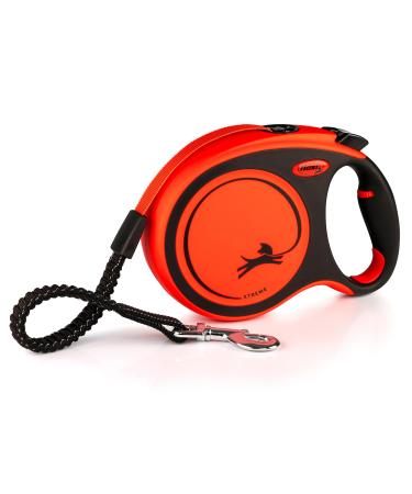Flexi Xtreme Tape Orange & Black Large 8m Retractable Dog Leash/Lead for dogs up to 55kgs/121bs Orange & Black Large (8m)
