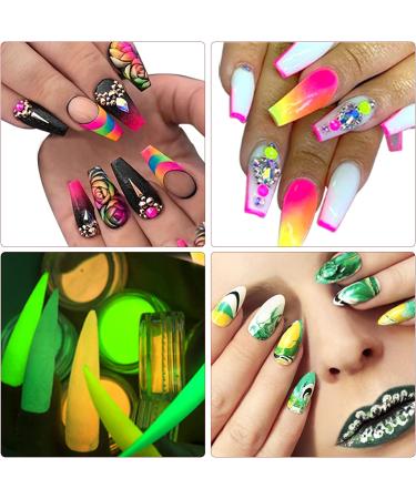 Duufin 54 Colors Nail Powder - Luminous Glitter Halo Pigment for Nail Art, Body & Craft - Buy Online on SooperMarket.com