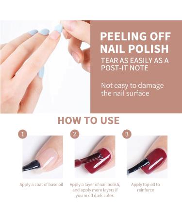 TBeautfave Red Nail Varnish Peeling off Nude Nail Polish Quick Dry Long Lasting Nail Polish Non-Toxic Water Based Pink Nail Polish No Need Cure Nail Varnish at Home Manicure Red bean paste - Buy Online on SooperMarket.com