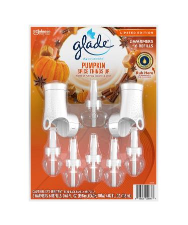 Glade PlugIns 2 Warmers + 6 Refills Holiday (Pumpkin Spice Things Up)