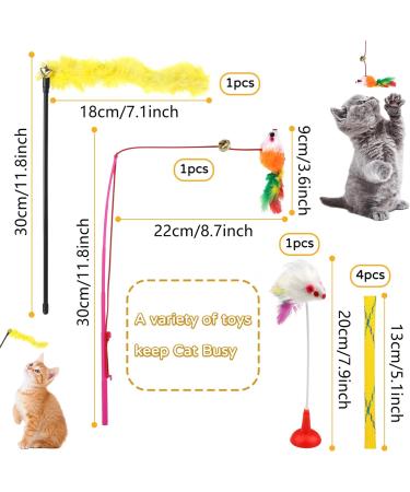 QUOZUO Cat Toys Kitten Toys Assortments 32 Packs Interactive Cat Toy Variety Pack for Kitty Cat Wand toy Cat Crinkle Balls with Bells Cat Spring Toy Catnip Toys for Indoor Cats Kittens - Buy Online on SooperMarket.com