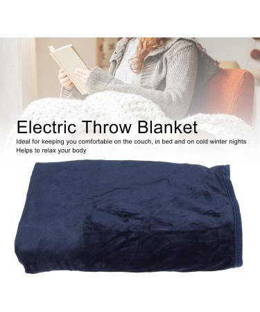 Electrically Heated Ceiling Blanket | Soft Flannel 5V 2A | Warm Electric Blanket for Home & Office | Cozy Relaxing Sleep - Blue - Buy Online on SooperMarket.com
