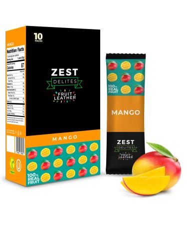 Zest Delites Fruit Track Snackbox individually packaged sweets gluten -free and vegan food mango 25g pack with 10 pieces without added sugar Mango 10