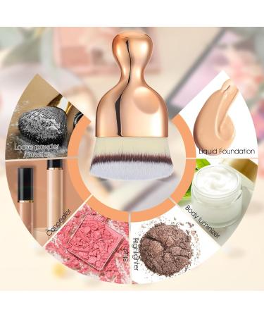 High Density Angled Flat Foundation Brush | Kabuki Makeup Brush for Liquid & Powder Blending - Buy Online on SooperMarket.com