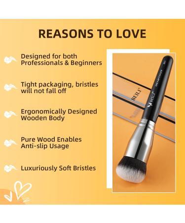 BEILI Foundation Makeup Brush 804 | Liquid Flawless Blending Tool for Full Coverage & Contour | Soft Short Densely Bristles | International Shipping Available - Buy Online on SooperMarket.com